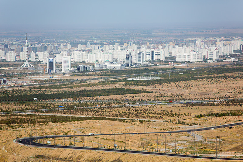 La ville d'Ashgabat