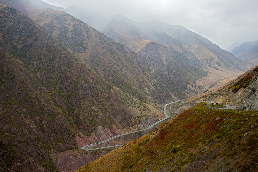 Route vers Bishkek