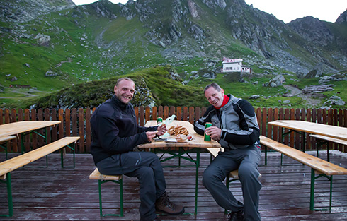 Pause déjeuner avant de recherche un emplacement de camping