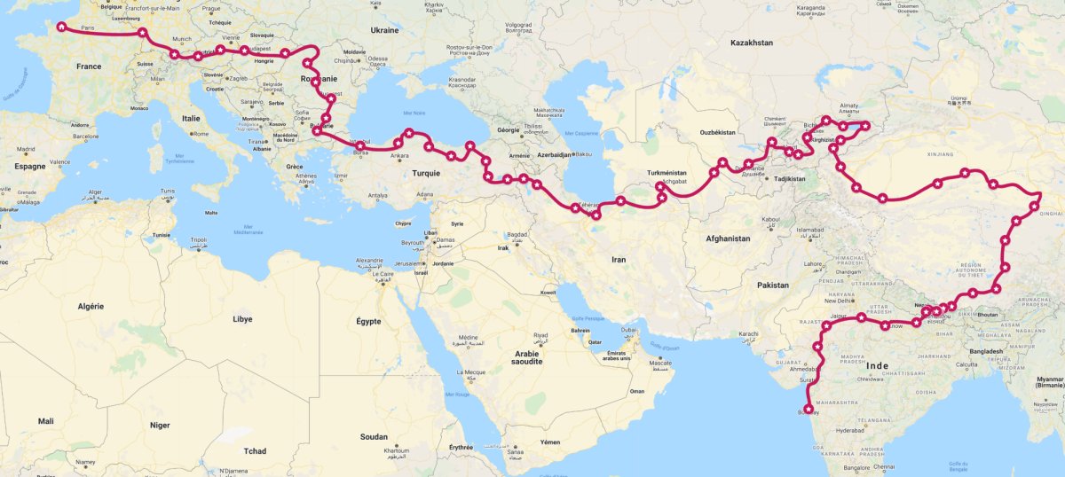 Silk road : France to India with motorbike