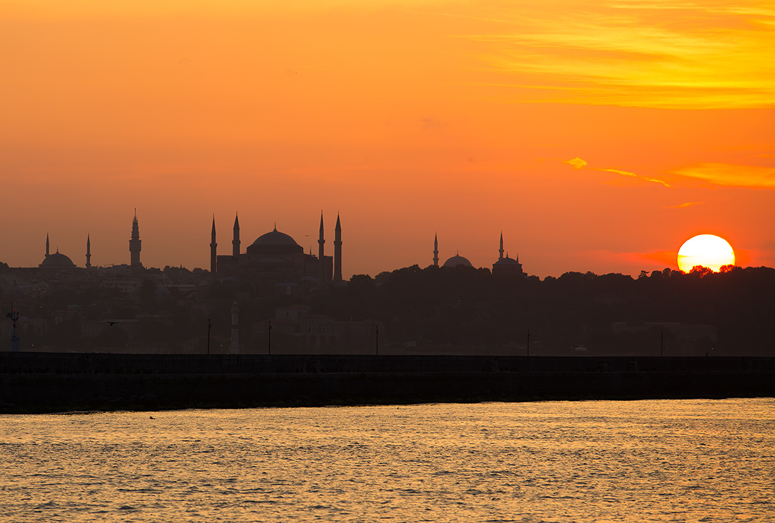 Coucher de soleil sur Istanbul